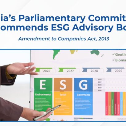 India’s Parliamentary Committee recommends ESG am...