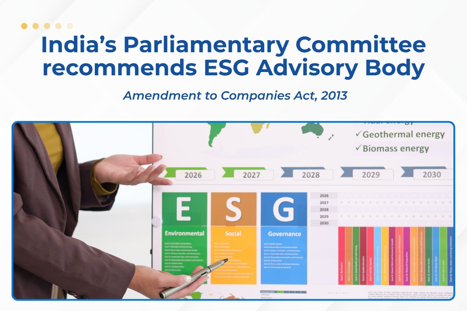 India’s Parliamentary Committee recommends ESG am...